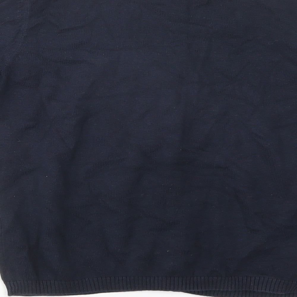 TU Girls Blue V-Neck  Cotton Cardigan Jumper Size 10 Years  Button - School Wear