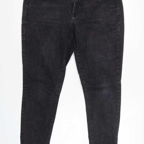 Gap Womens Grey  Cotton Skinny Jeans Size 32 L28 in Regular Button