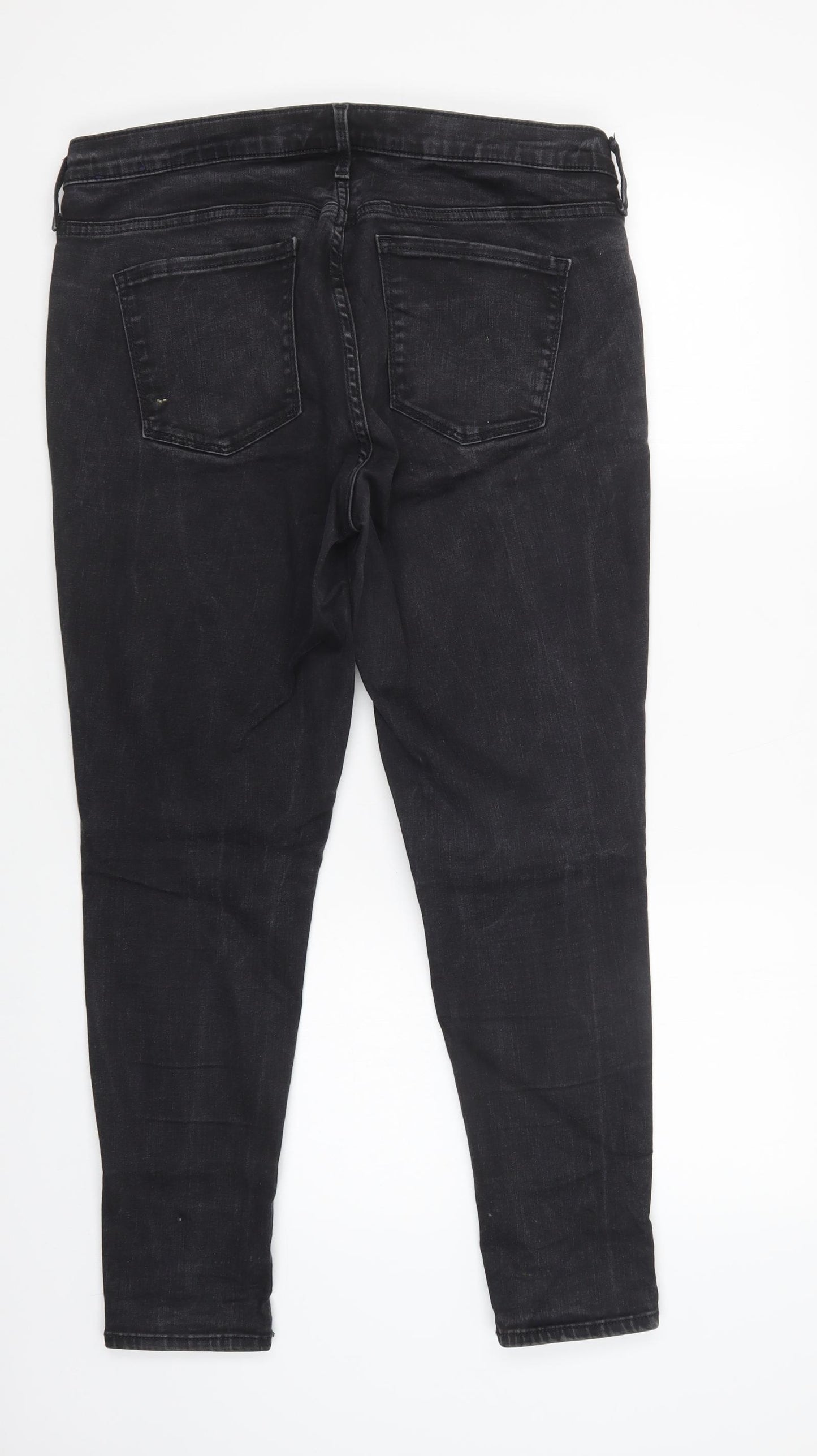 Gap Womens Grey  Cotton Skinny Jeans Size 32 L28 in Regular Button