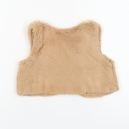 NEXT Baby Beige   Gilet Waistcoat Size 12-18 Months    - Faux Fur