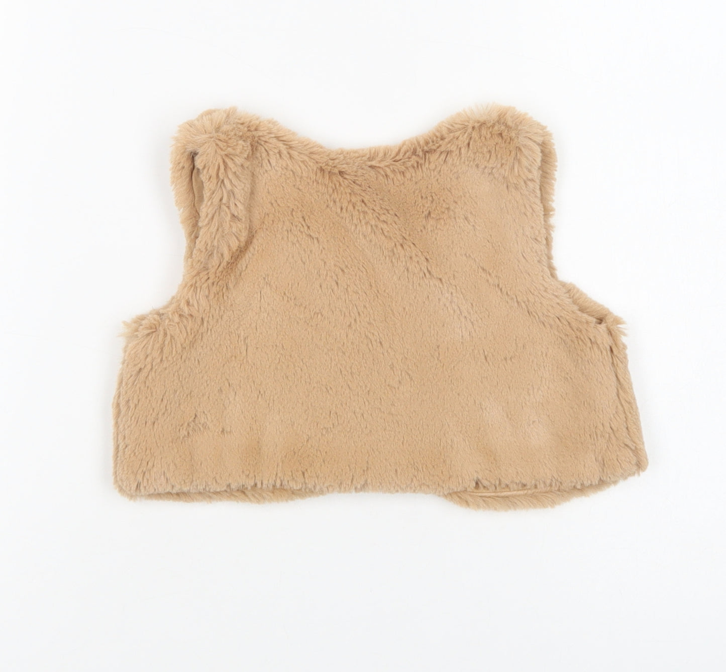 NEXT Baby Beige   Gilet Waistcoat Size 12-18 Months    - Faux Fur