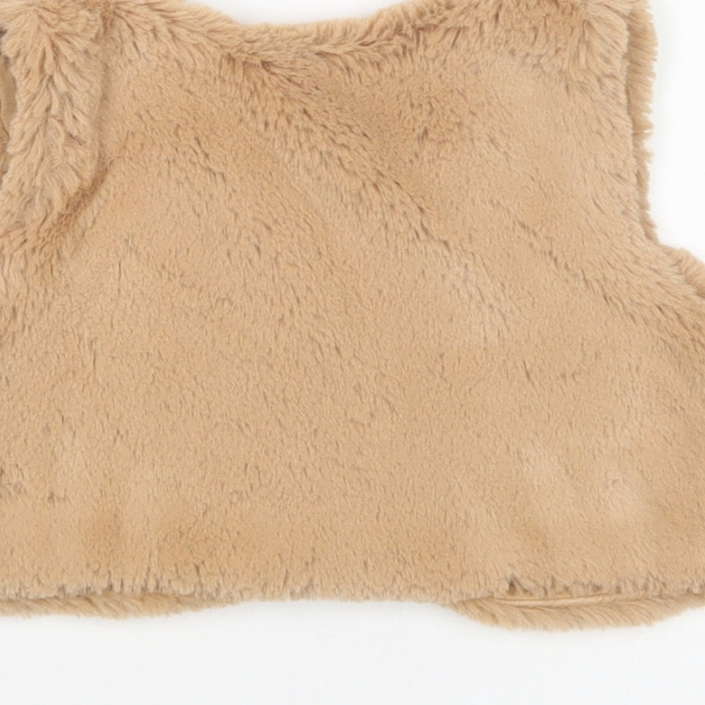 NEXT Baby Beige   Gilet Waistcoat Size 12-18 Months    - Faux Fur