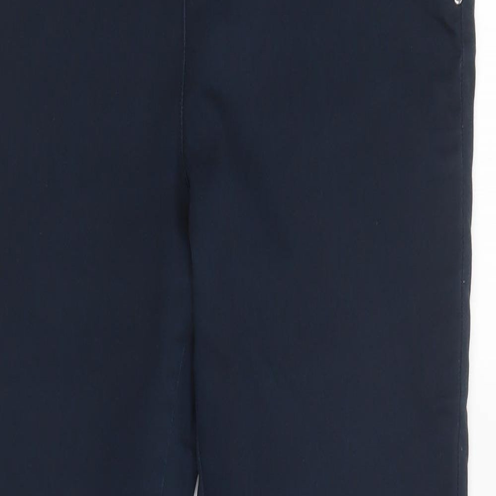 Wallis Womens Blue  Cotton Jegging Trousers Size 10 L28 in Regular Zip