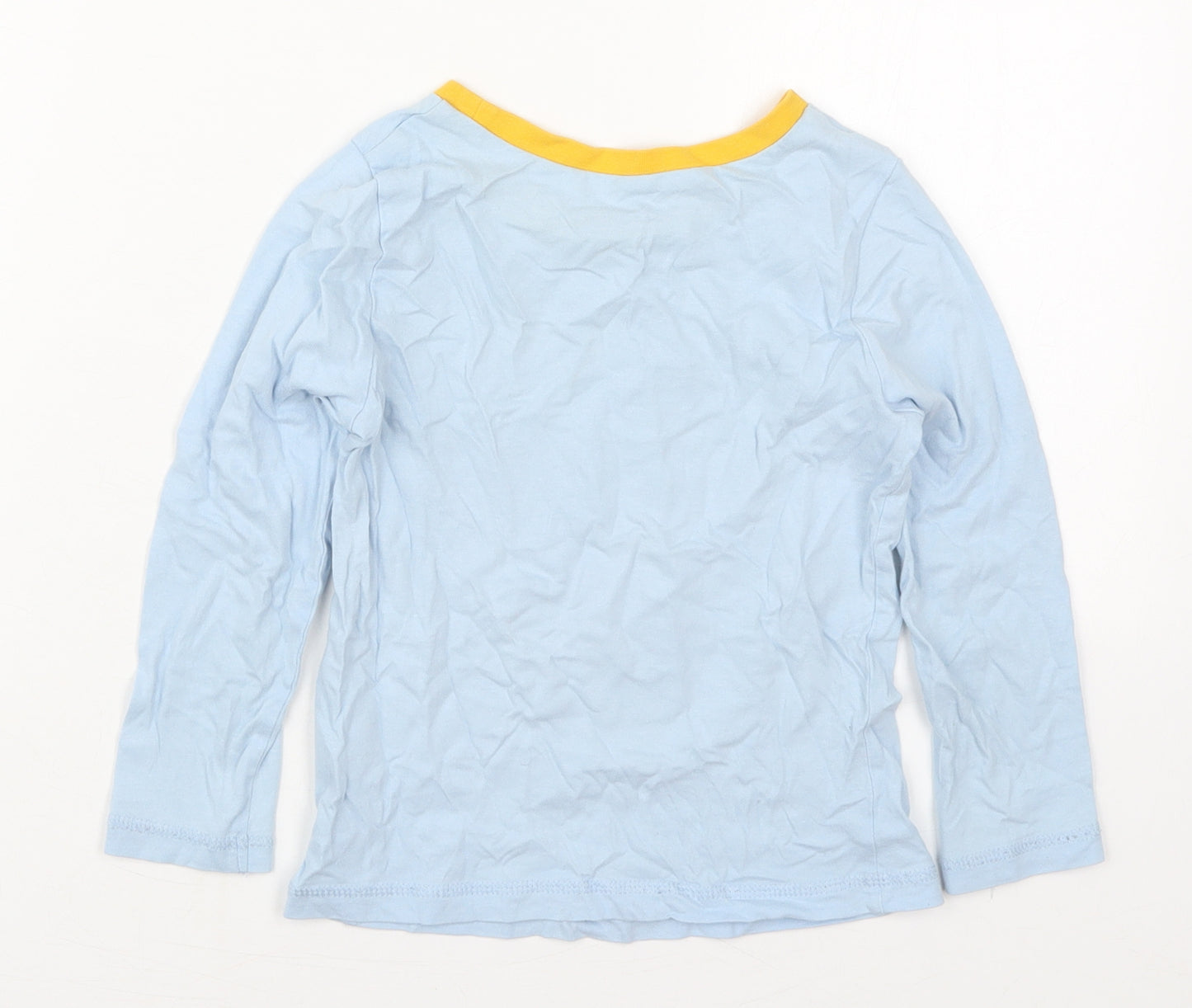 George Boys Blue  Cotton Basic T-Shirt Size 4-5 Years Crew Neck Pullover - Polar Bear