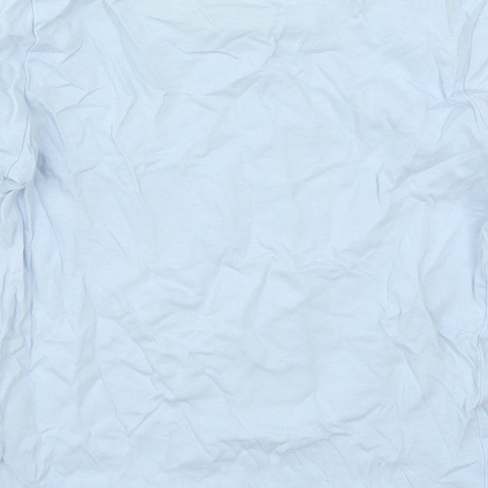 George Boys Blue  Cotton Basic T-Shirt Size 4-5 Years Crew Neck Pullover - Polar Bear