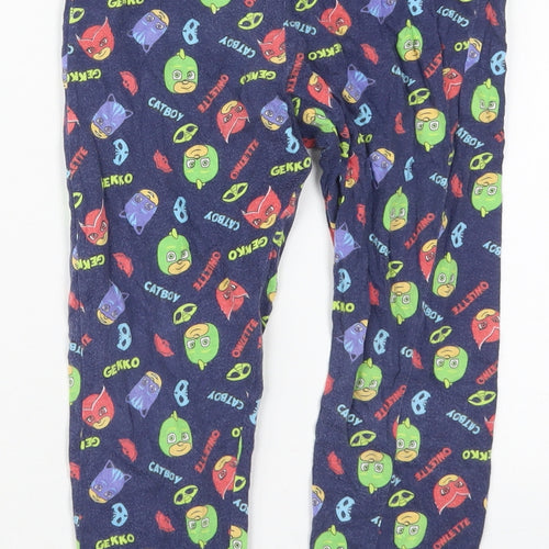 Tesco Boys Blue  Cotton Sweatpants Trousers Size 5-6 Years  Regular  - PJ Masks Pyjama Pants