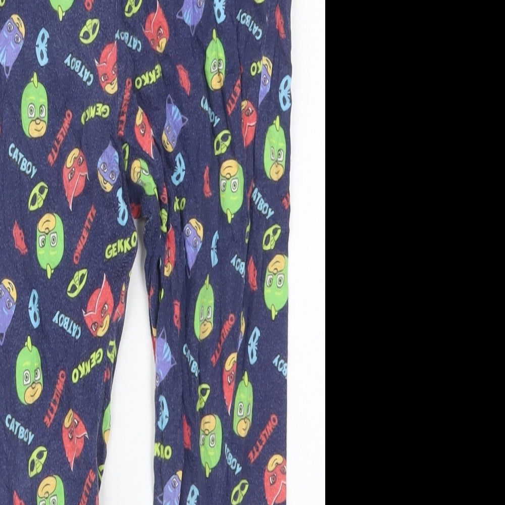 Tesco Boys Blue  Cotton Sweatpants Trousers Size 5-6 Years  Regular  - PJ Masks Pyjama Pants