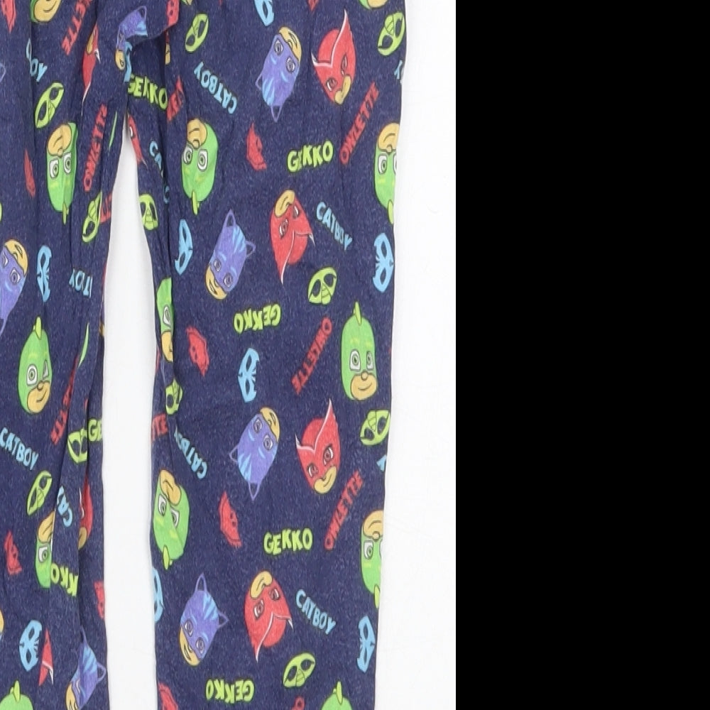 Tesco Boys Blue  Cotton Sweatpants Trousers Size 5-6 Years  Regular  - PJ Masks Pyjama Pants