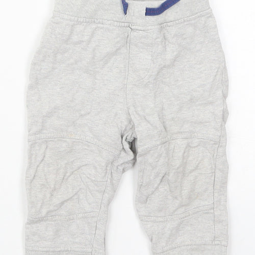 Bluezoo Boys Grey  Cotton Sweatpants Trousers Size 9-12 Months  Drawstring