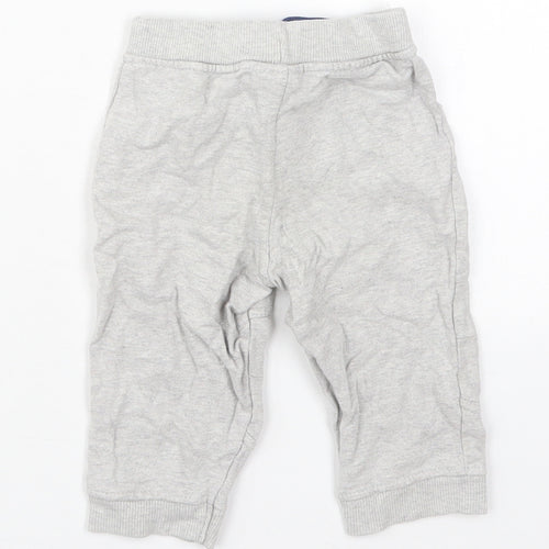 Bluezoo Boys Grey  Cotton Sweatpants Trousers Size 9-12 Months  Drawstring