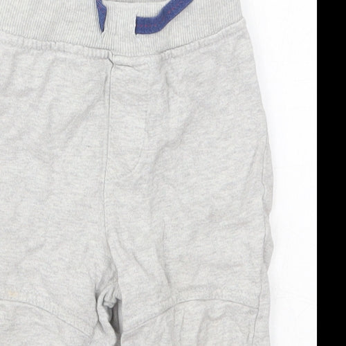 Bluezoo Boys Grey  Cotton Sweatpants Trousers Size 9-12 Months  Drawstring