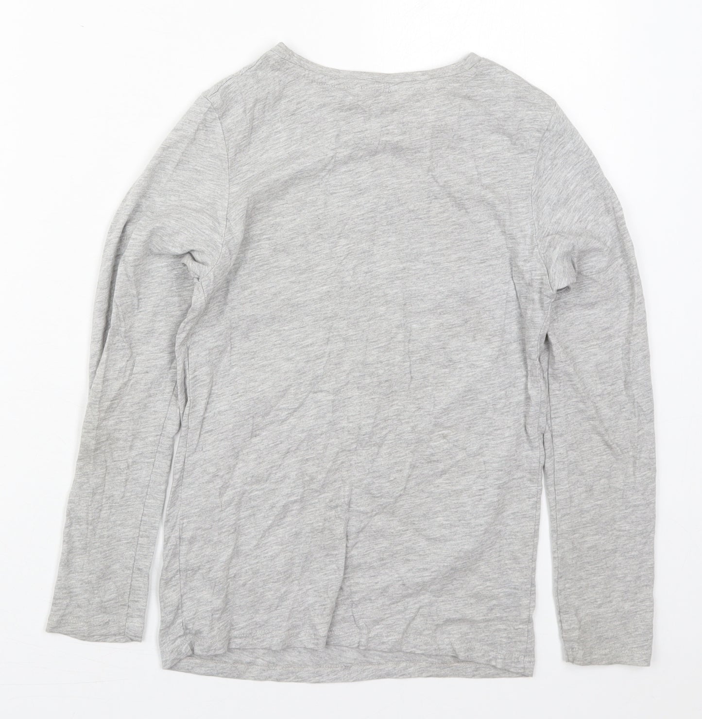 Pep&Co Boys Grey  Cotton Basic T-Shirt Size 10-11 Years Crew Neck Pullover - Kills Pro Football