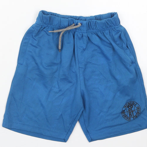 Pep&Co Boys Blue  Polyester Sweat Shorts Size 9-10 Years  Regular Drawstring