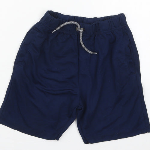 Pep&Co Boys Blue  Polyester Sweat Shorts Size 9-10 Years  Regular Drawstring
