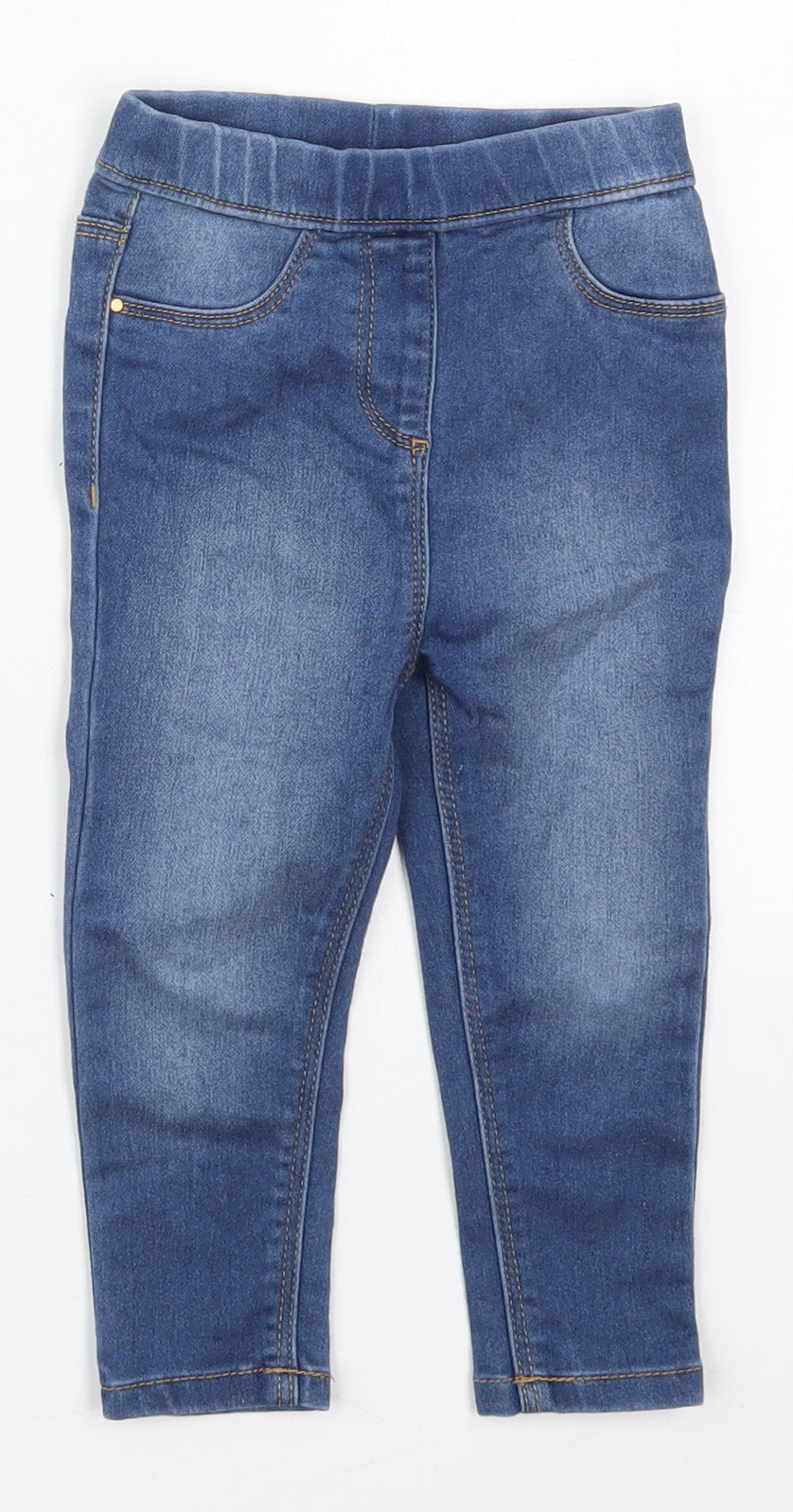 George Girls Blue  Cotton Capri Jeans Size 12-18 Months