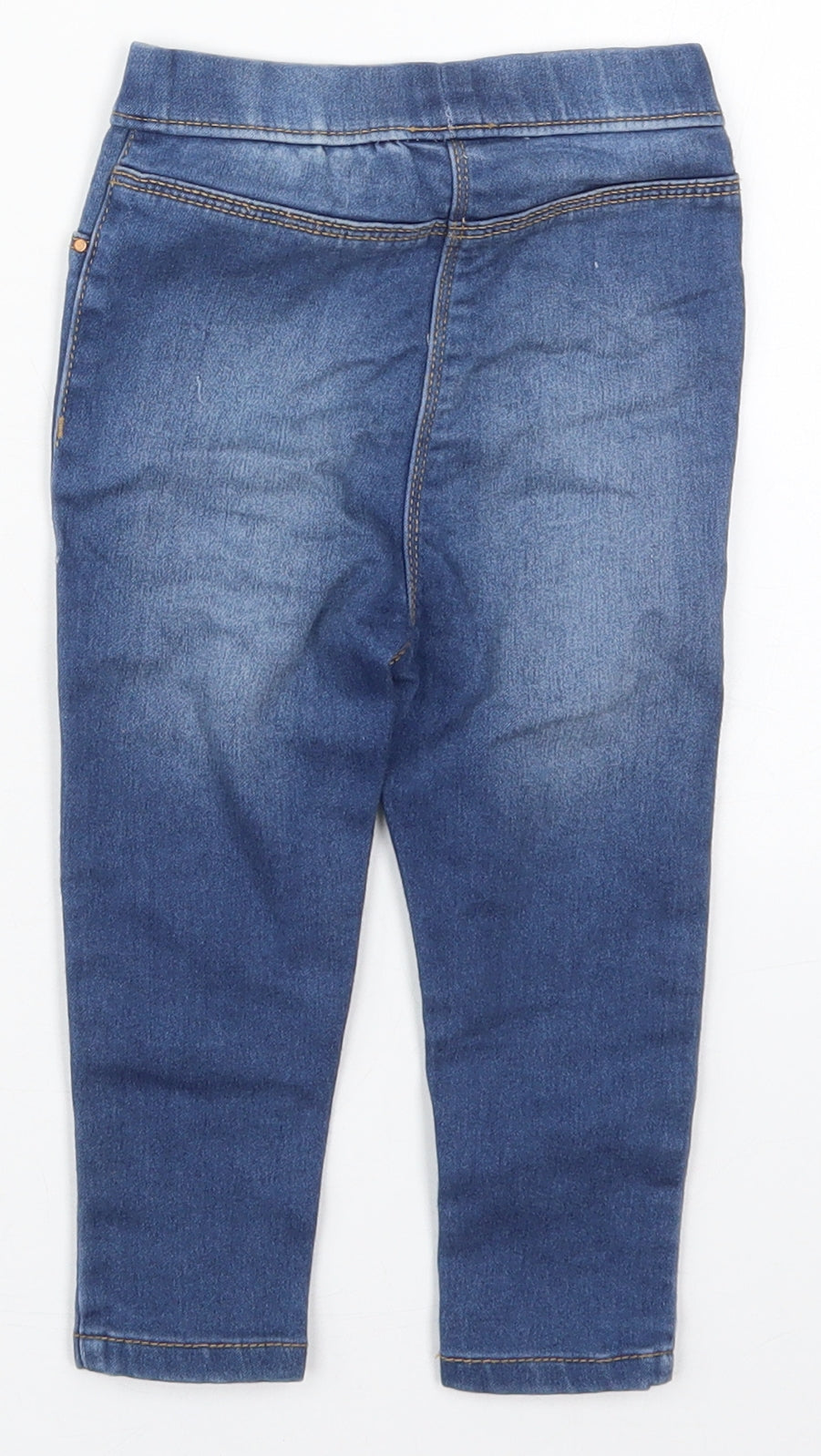 George Girls Blue  Cotton Capri Jeans Size 12-18 Months