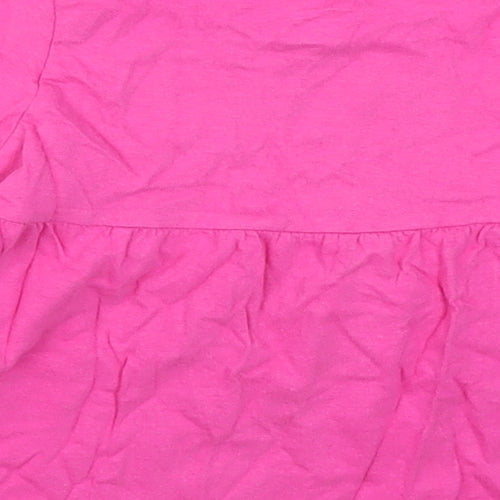 Gap Girls Pink  Cotton Basic T-Shirt Size 2 Years Crew Neck Pullover