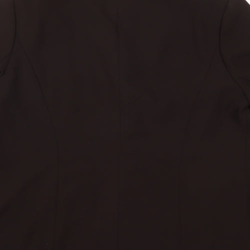 Ann Harvey Womens Brown  Polyester Jacket Suit Jacket Size 16