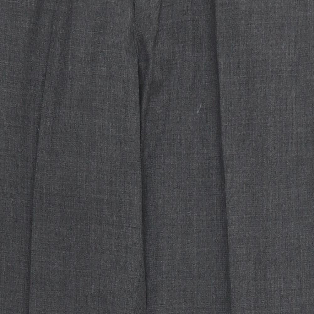Marks and Spencer Mens Grey  Polyester Trousers  Size 38 L29 in Regular Button
