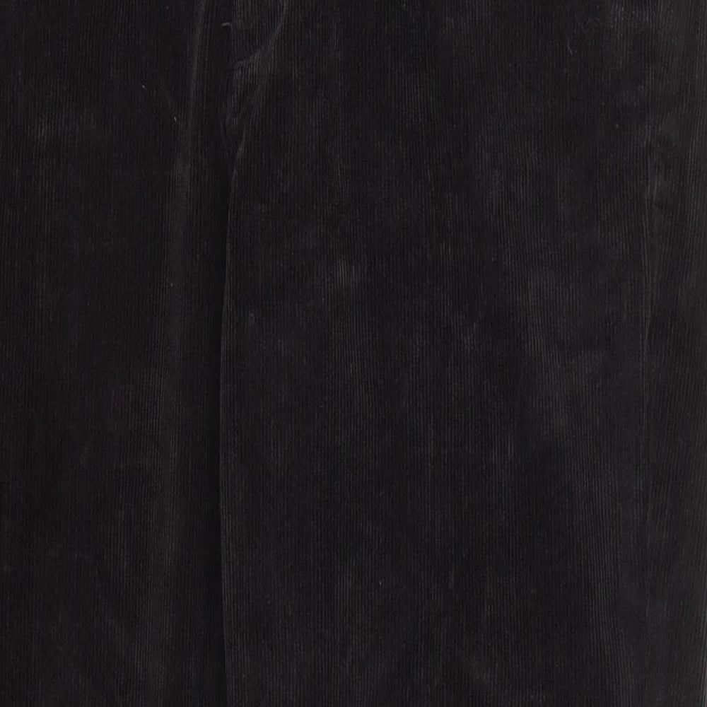 Dunnes Mens Black  Cotton Trousers  Size 36 L28 in Regular Button