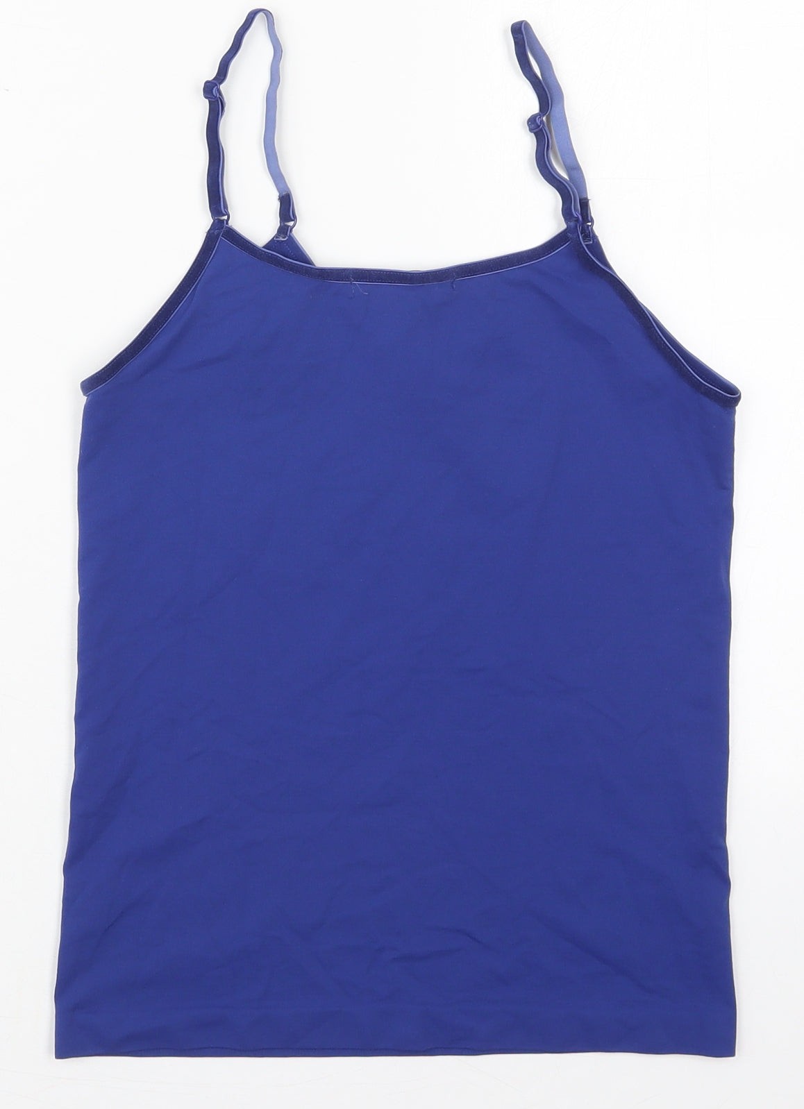 Atmosphere Womens Blue  Nylon Basic Tank Size 10 V-Neck