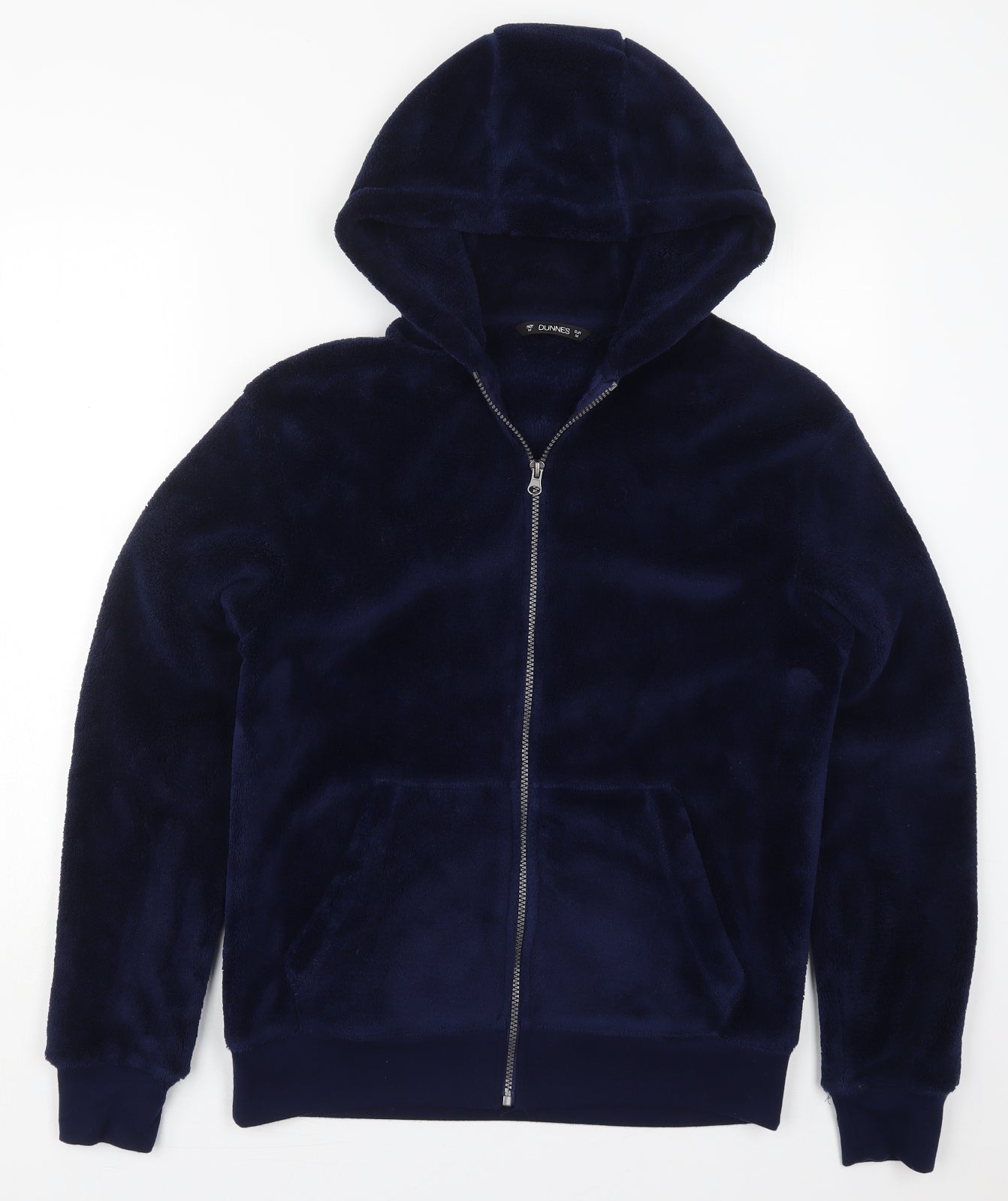 Dunnes Mens Blue  Polyester Full Zip Hoodie Size M