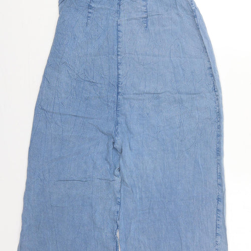 Influence Womens Blue  Viscose Jumpsuit One-Piece Size 12 L25 in Zip