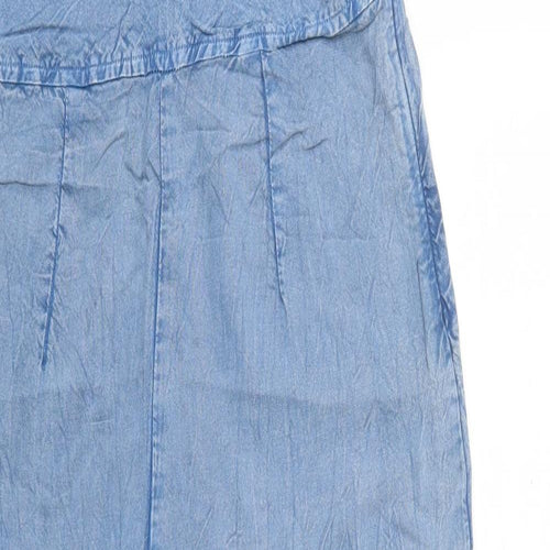 Influence Womens Blue  Viscose Jumpsuit One-Piece Size 12 L25 in Zip