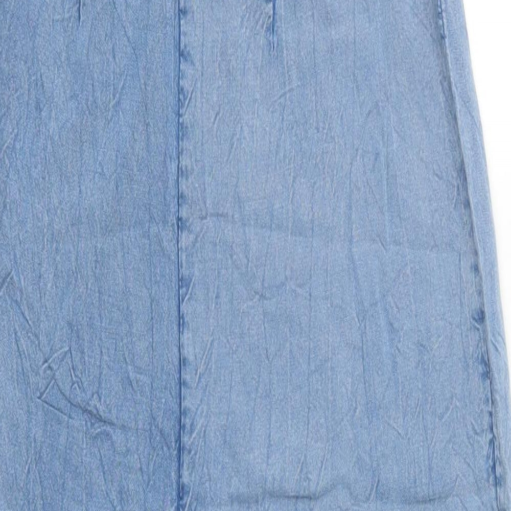 Influence Womens Blue  Viscose Jumpsuit One-Piece Size 12 L25 in Zip