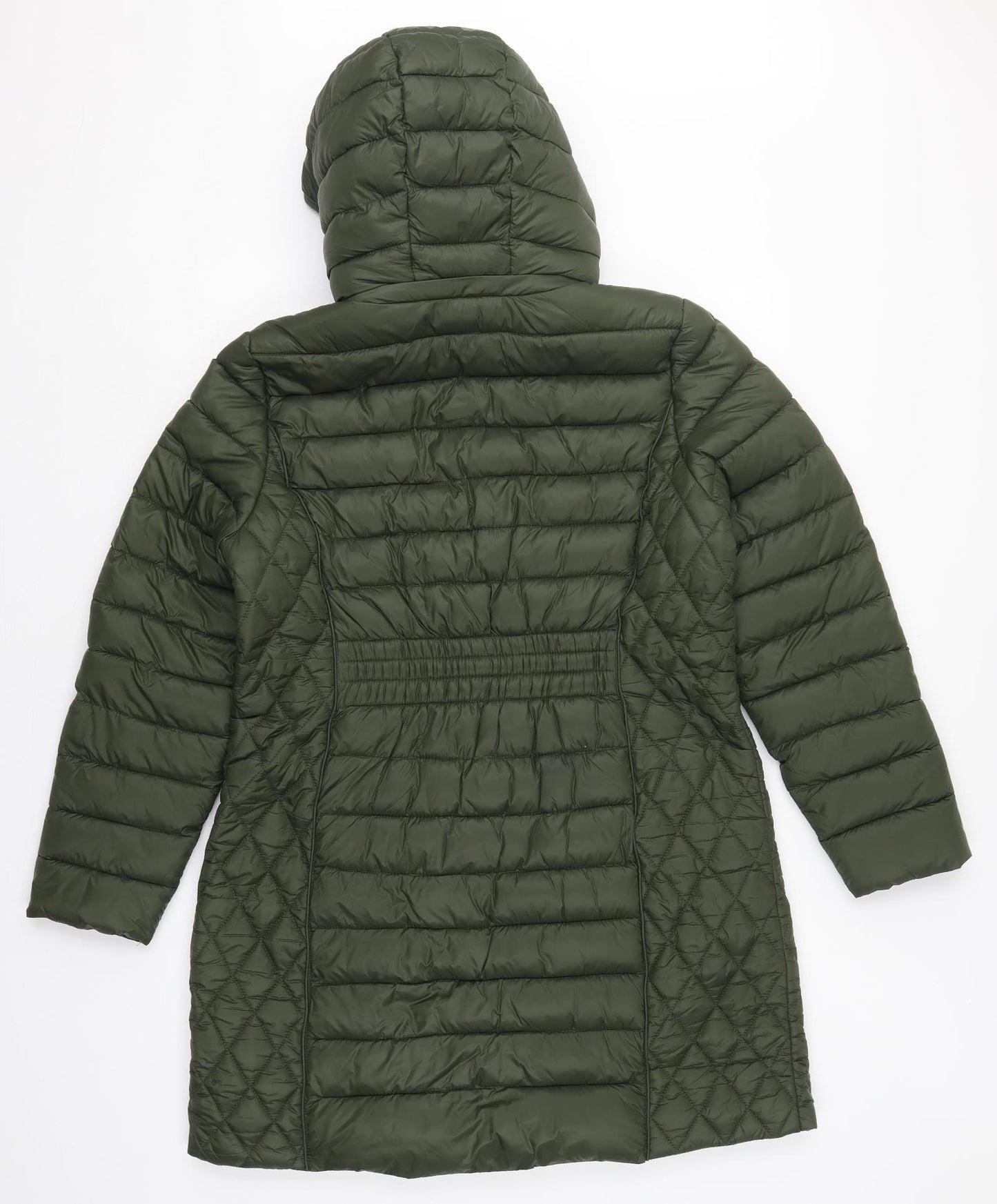 Michael Kors Womens Green   Quilted Coat Size L  Zip