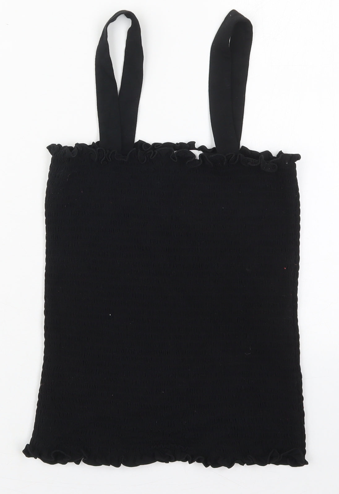 Michelle Keegan Womens Black  Viscose Basic Tank Size 10 Square Neck