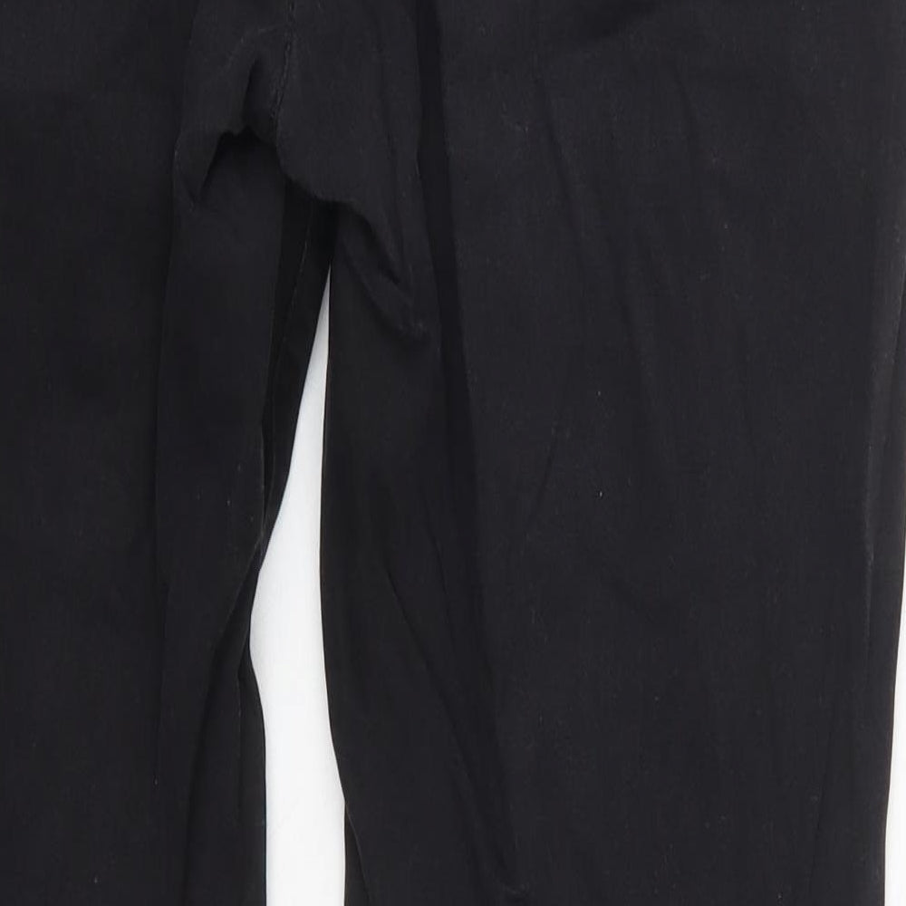 Moss Mens Black  Cotton Trousers  Size 34 L29 in Regular Button