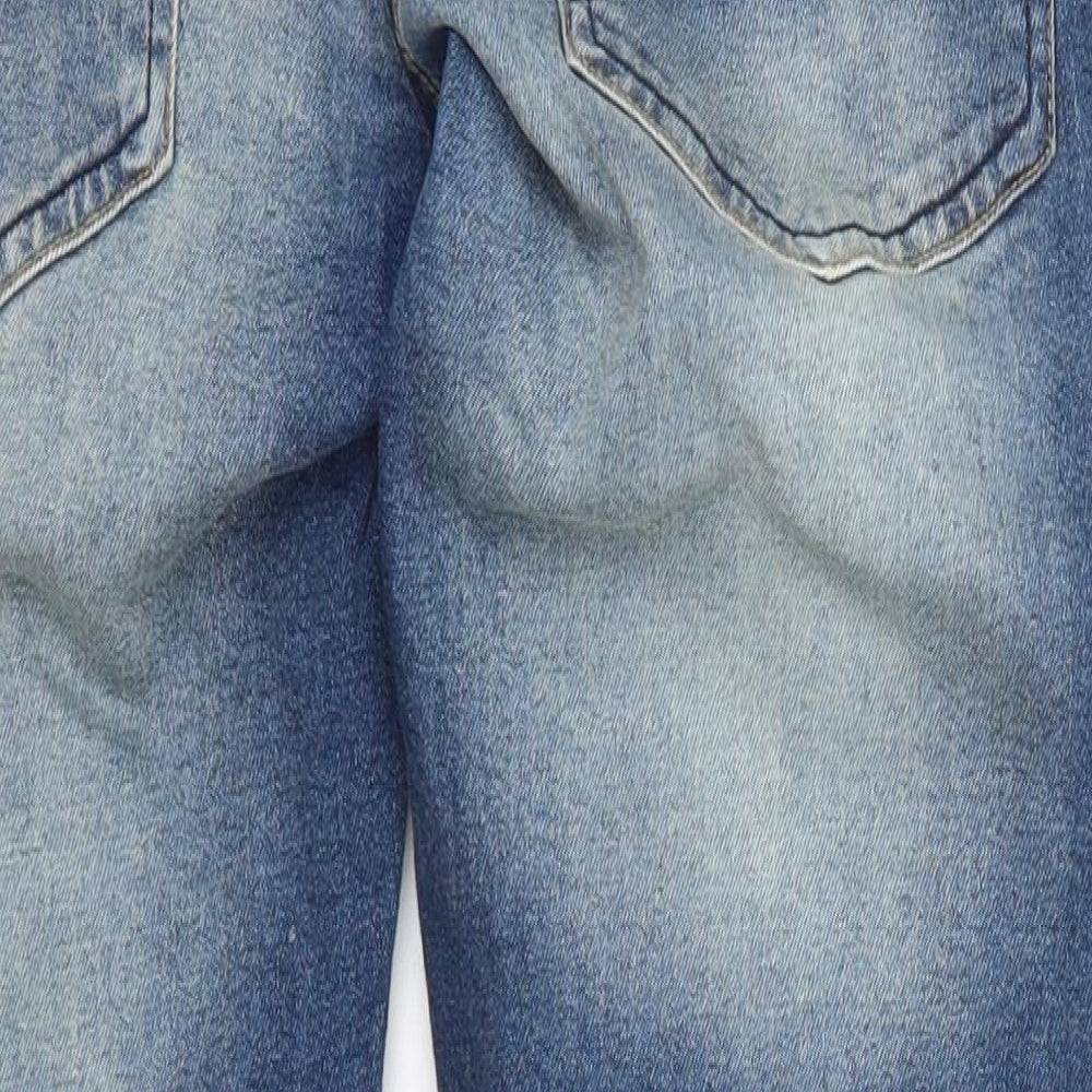French Connection Mens Blue  Cotton Straight Jeans Size 30 L32 in Regular Button