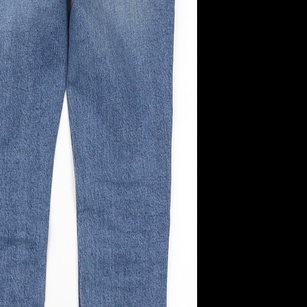 River Island Mens Blue  Cotton Tapered Jeans Size 30 L30 in Regular Button