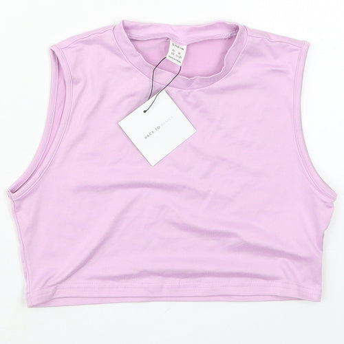 SheIn Girls Purple  Polyester Cropped Tank Size 11-12 Years Crew Neck Pullover