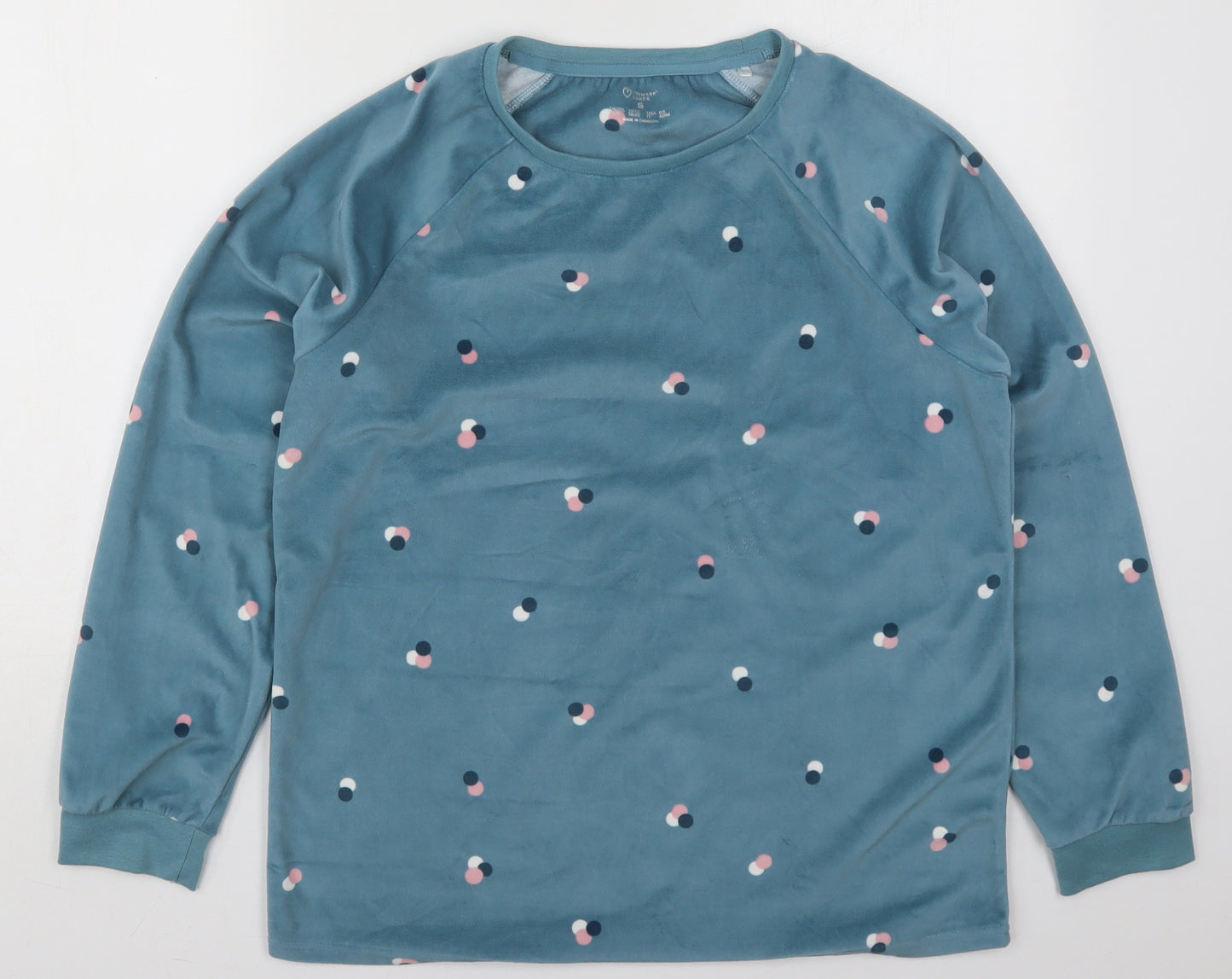 Primark Womens Blue Geometric Polyester Top Pyjama Top Size 10