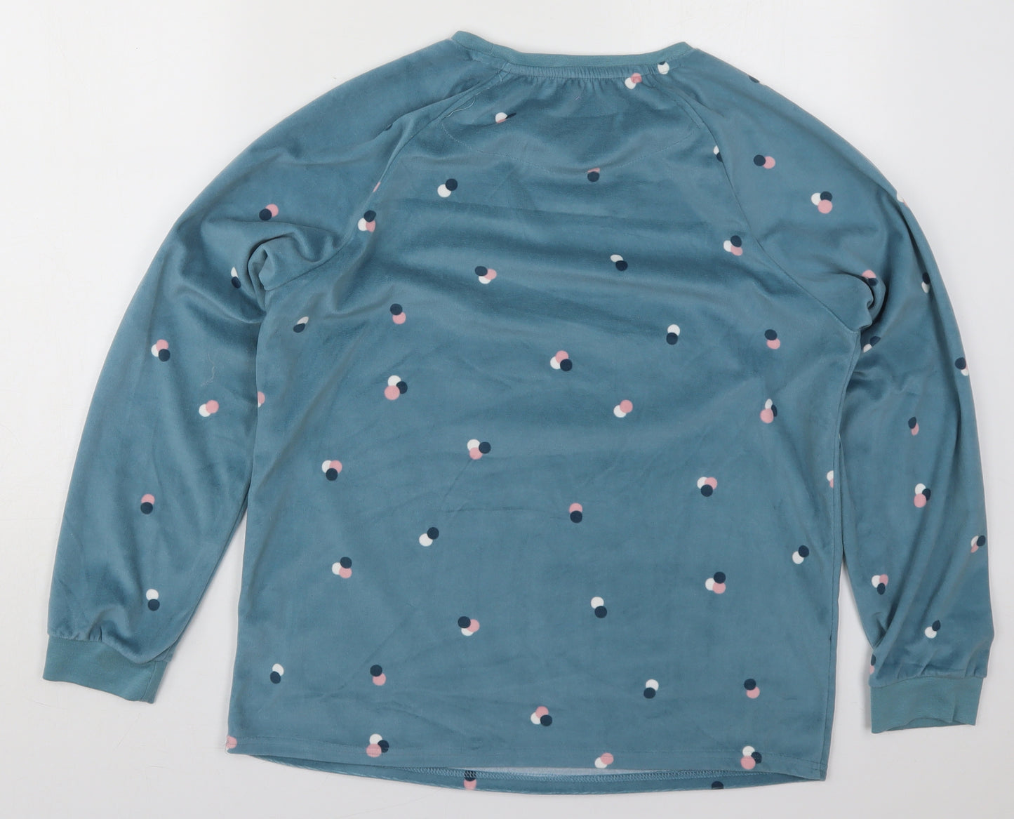 Primark Womens Blue Geometric Polyester Top Pyjama Top Size 10