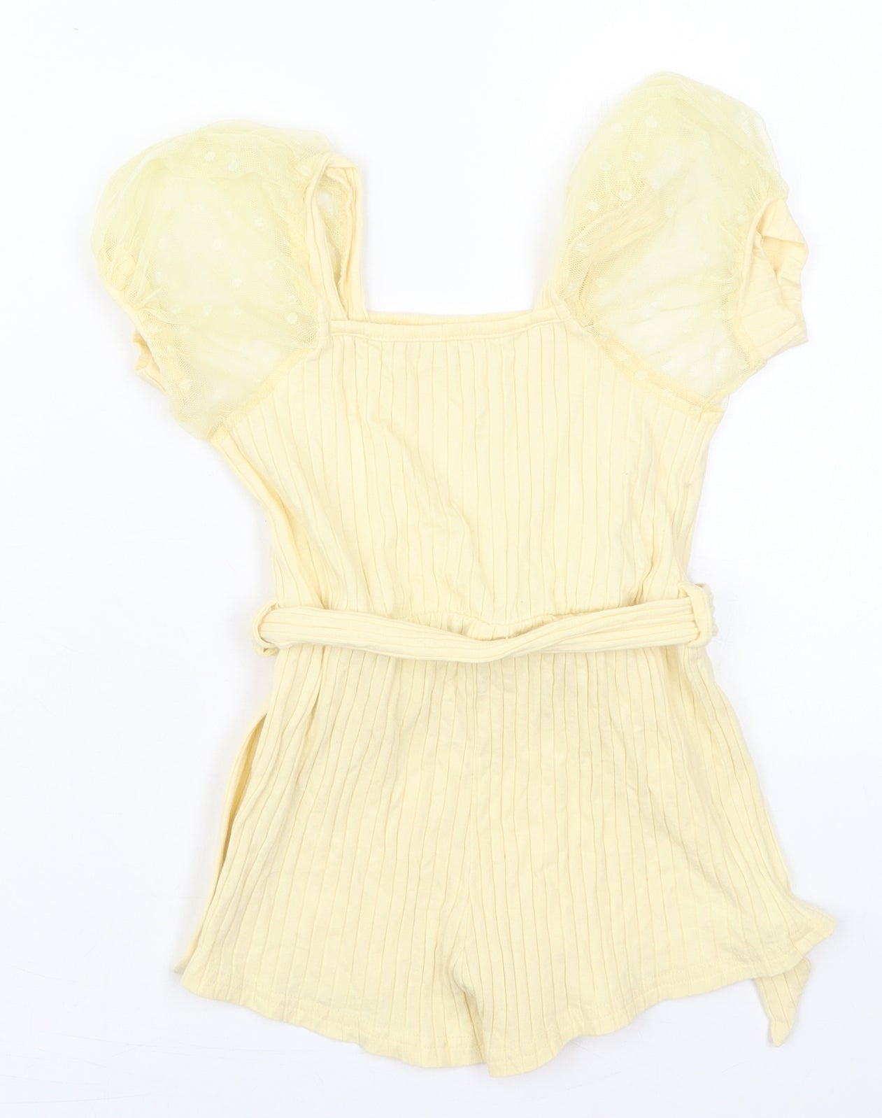 SheIn Girls Yellow  Cotton Playsuit One-Piece Size 5 Years  Pullover