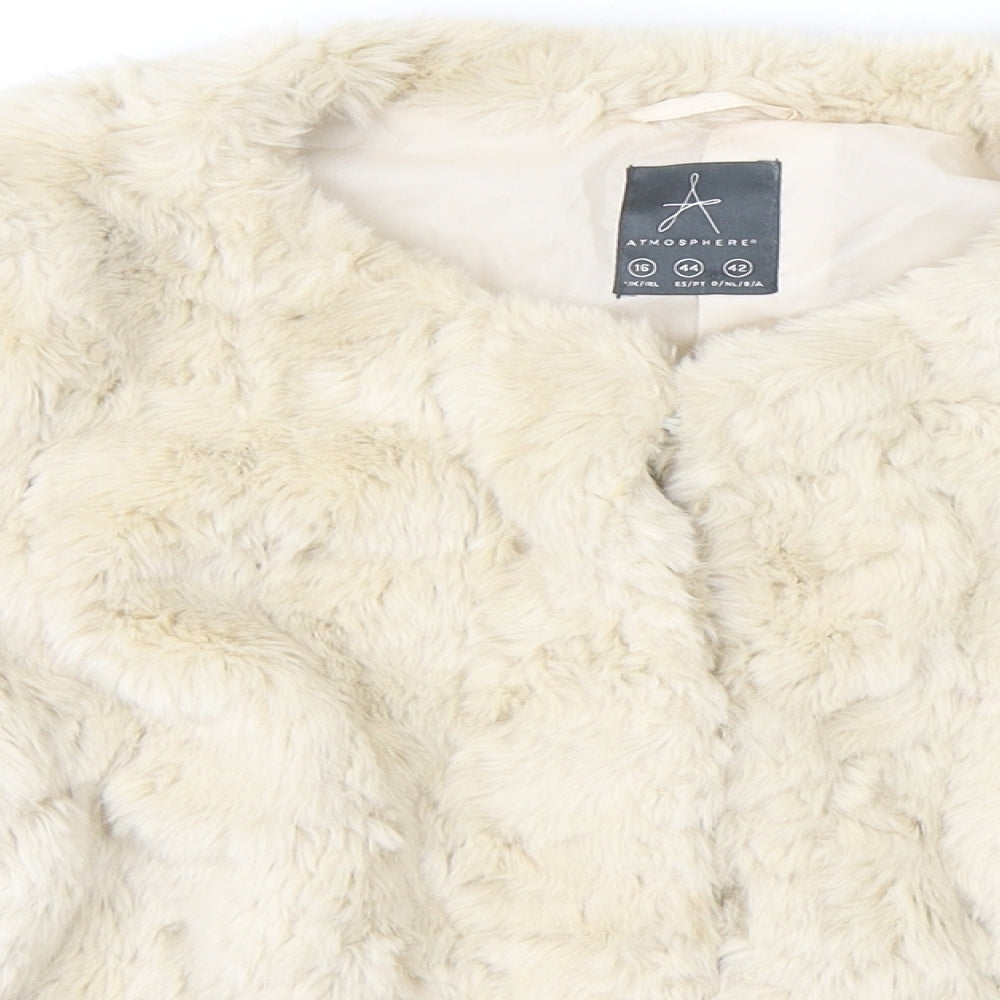 Atmosphere Womens Beige   Jacket Poncho Size 16  Buckle