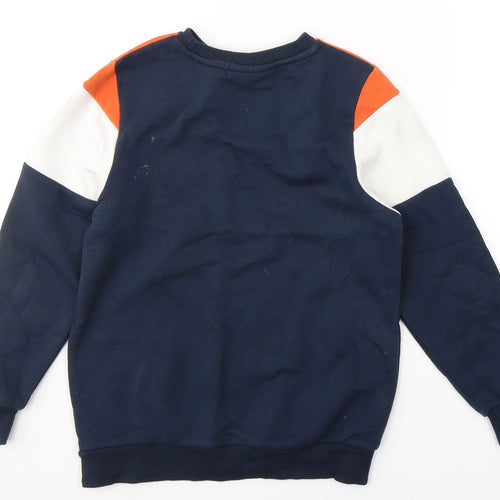 Fortnite Boys Blue Striped Cotton Pullover Sweatshirt Size S  Pullover