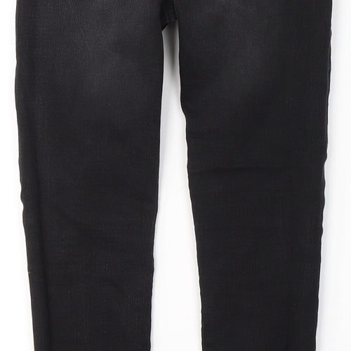 George Girls Black  Cotton Skinny Jeans Size 9-10 Years  Regular Button
