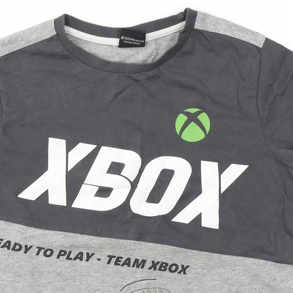 Xbox Boys Grey  Cotton Pullover T-Shirt Size 8-9 Years Round Neck Pullover
