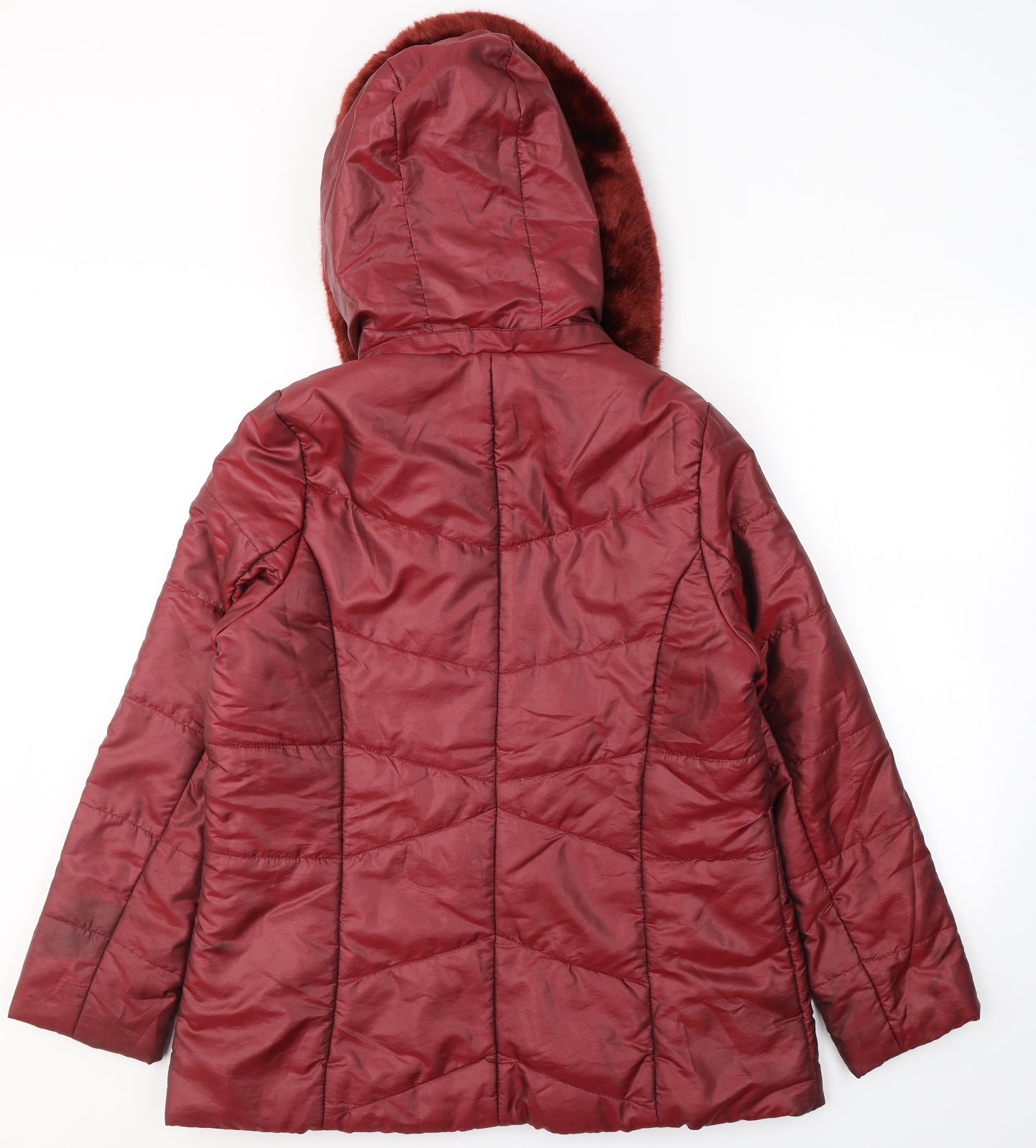 Dasl Womens Red   Puffer Jacket Coat Size 12  Zip