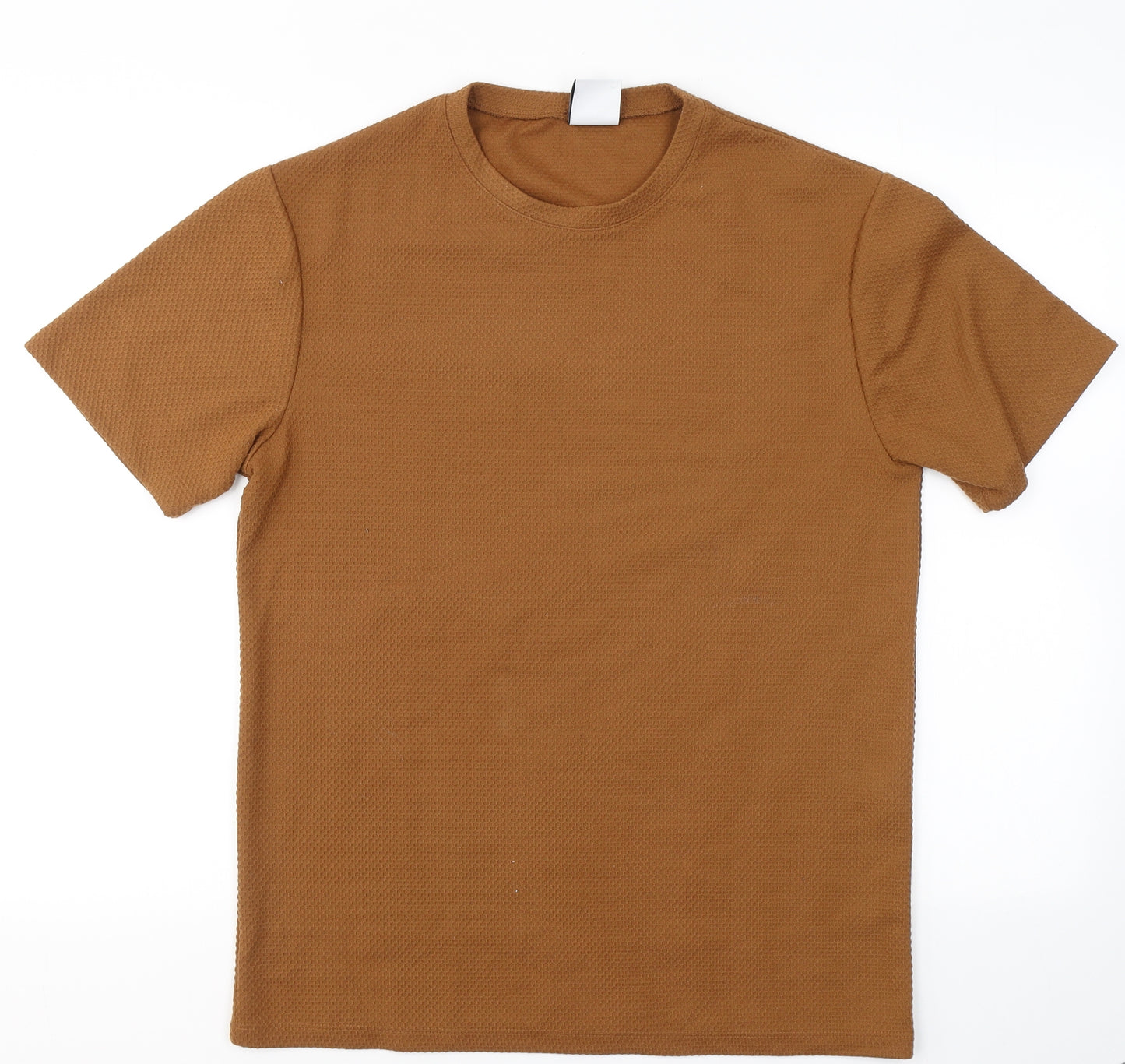 Zara Womens Brown  Polyester Basic T-Shirt Size S Round Neck