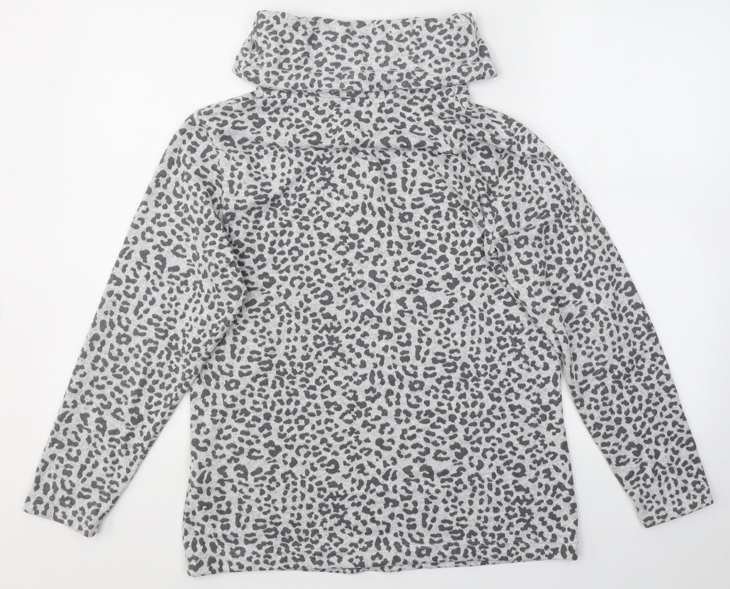 F&F Womens Grey Animal Print Polyester Pullover Sweatshirt Size 8  Pullover