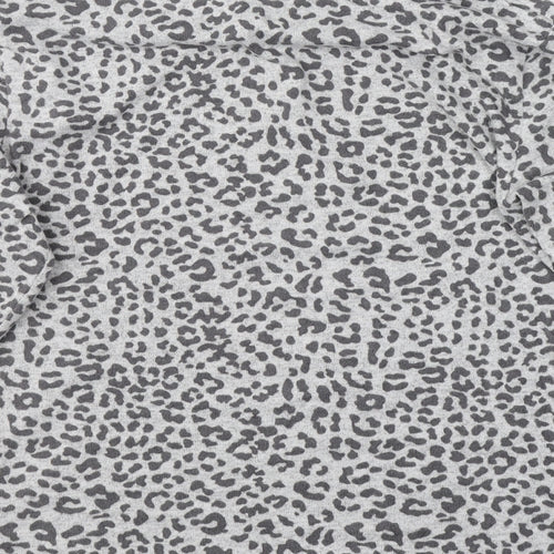 F&F Womens Grey Animal Print Polyester Pullover Sweatshirt Size 8  Pullover
