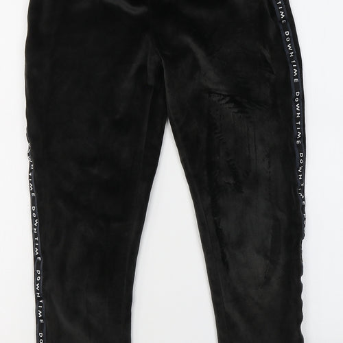 NEXT Girls Black  Polyester Jogger Trousers Size 9 Months  Regular