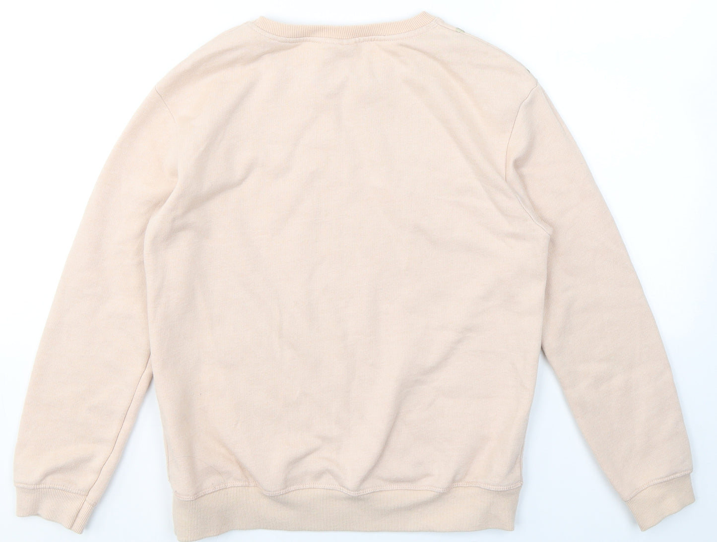 Zara Girls Pink  Cotton Pullover Sweatshirt Size 13-14 Years  Pullover - heart pattern