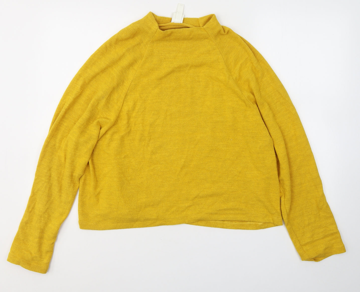 H&M Womens Yellow  Viscose Pullover Sweatshirt Size M  Pullover