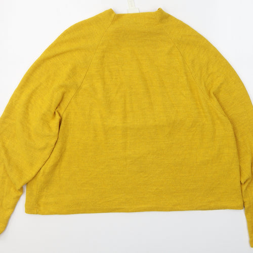 H&M Womens Yellow  Viscose Pullover Sweatshirt Size M  Pullover